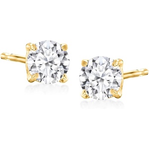image:imageRossSimons 050 ct tw LabGrown Diamond Stud Earrings in 18kt Gold Over Sterling