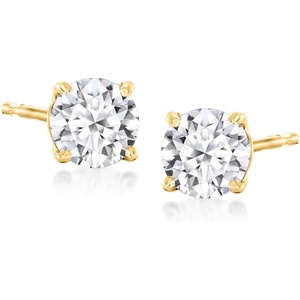 image:imageRossSimons 075 ct tw LabGrown Diamond Stud Earrings in 18kt Gold Over Sterling