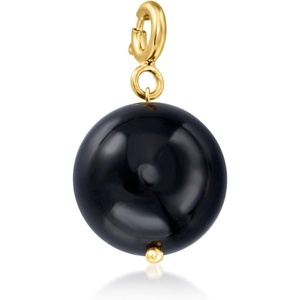 image:imageRossSimons 14mm Onyx Bead Charm in 18kt Gold Over Sterling