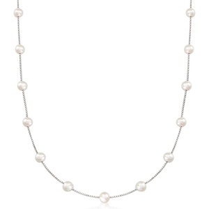 image:imageRossSimons 665mm Cultured Pearl Station Necklace180 Inches