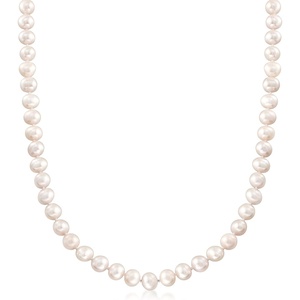image:imageRossSimons 78mm Cultured Pearl Necklace With Sterling Silver160 Inches
