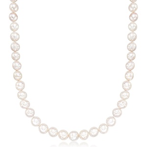 image:imageRossSimons 89mm Cultured Pearl Necklace With Sterling Silver180 Inches