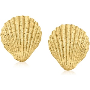 image:imageRossSimons Italian 18kt Gold Over Sterling Seashell Earrings