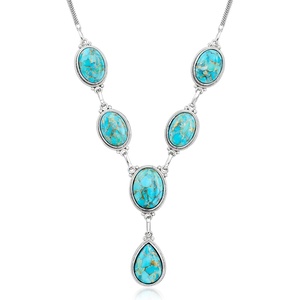 image:imageRossSimons Turquoise YNecklace in Sterling Silver 18 inches