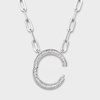 image:imagePure Collection by RossSimons 010 ct tw Diamond CharmCompatible Circle Necklace in Sterling SilverDiamond