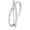 image:imagePure Collection by RossSimons 010 ct tw Diamond Crisscross Ring in Sterling SilverDiamond