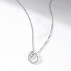 image:imagePure Collection by RossSimons 010 ct tw Diamond InterlockingCircle Necklace in Sterling Silver 16 inches