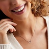 image:imagePure Collection by RossSimons 010 ct tw Diamond InterlockingCircle Necklace in Sterling Silver 16 inches