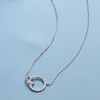 image:imagePure Collection by RossSimons 010 ct tw Diamond InterlockingCircle Necklace in Sterling Silver 16 inches
