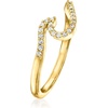 image:imagePure Collection by RossSimons 012 ct tw LabGrown Diamond Wave Ring in 18kt Gold Over SterlingDiamond