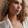 image:imagePure Collection by RossSimons 020 ct tw Diamond Curved Bar Necklace in Sterling Silver 16 inches