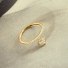 image:imagePure Collection by RossSimons 020 ct tw Diamond Heart Charm Ring in 14kt Yellow GoldDiamond