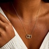 image:imagePure Collection by RossSimons 025 ct tw Pave Diamond Interlocking Circle Necklace in 14kt Yellow GoldDiamond