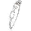 image:imagePure Collection by RossSimons Diamond Paper Clip Link Ring in Sterling SilverDiamond
