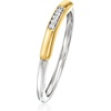 image:imagePure Collection by RossSimons Diamond Ring in Sterling Silver and 14kt Yellow GoldDiamond
