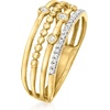 image:imageRossSimons 010 ct tw BezelSet Diamond MultiRow Ring in 14kt Yellow GoldDiamond