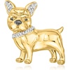 image:imageRossSimons 010 ct tw Diamond French Bulldog PinPendant Necklace in 18kt Gold Over Sterling 18 inches