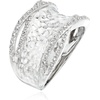 image:imageRossSimons 013 ct tw Diamond Hammered Ring in Sterling SilverDiamond