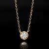 image:imageRossSimons 015 Carat BezelSet LabGrown Diamond Necklace in 18kt Gold Over SterlingDiamond