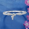 image:imageRossSimons 015 ct tw Diamond Bow Bangle Bracelet in Sterling SilverDiamond
