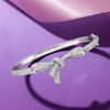 image:imageRossSimons 015 ct tw Diamond Bow Bangle Bracelet in Sterling SilverDiamond