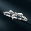 image:imageRossSimons 015 ct tw Diamond Bow Bangle Bracelet in Sterling SilverDiamond