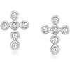 image:imageRossSimons 020 ct tw BezelSet Diamond Jewelry Set Cross Earrings and Pendant Necklace in Sterling SilverWhite
