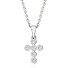 image:imageRossSimons 020 ct tw BezelSet Diamond Jewelry Set Cross Earrings and Pendant Necklace in Sterling SilverWhite