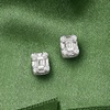 image:imageRossSimons 025 ct tw Baguette and Round Diamond Cluster Earrings in 14kt White Gold