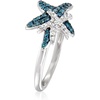 image:imageRossSimons 025 ct tw Blue and White Diamond Starfish Ring in Sterling Silverdiamondcolored