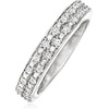 image:imageRossSimons 025 ct tw Diamond 2Row Ring in Sterling SilverDiamond