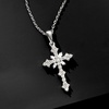 image:imageRossSimons 025 ct tw Diamond Cross Pendant Necklace in Sterling SilverDiamond