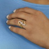 image:imageRossSimons 025 ct tw Diamond DoubleWave Ring in 18kt Gold Over SterlingDiamond