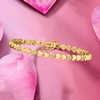 image:imageRossSimons 025 ct tw Diamond Heart Bracelet in 18kt Gold Over SterlingDiamond