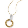 image:imageRossSimons 025 ct tw Diamond Mesh Circle Pendant Necklace in 18kt 2Tone Gold 18 inches
