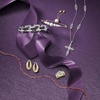 image:imageRossSimons 025 ct tw Diamond Openwork Cross Necklace in Sterling SilverDiamond