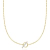 image:imageRossSimons 025 ct tw Diamond Paper Clip Link Toggle Necklace in 18kt Gold Over SterlingDiamond