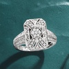 image:imageRossSimons 025 ct tw Diamond Scrollwork Ring in Sterling SilverDiamond