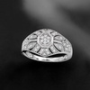 image:imageRossSimons 025 ct tw Diamond VintageStyle Milgrain Ring in Sterling SilverDiamond