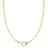 image:imageRossSimons 025 ct tw Pave Diamond Paper Clip Link Necklace in 14kt Yellow GoldDiamond