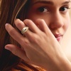 image:imageRossSimons 025 ct tw Scattered LabGrown Diamond Star Ring in 18kt Gold Over SterlingDiamond
