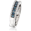 image:imageRossSimons 025 ct tw White and Blue Diamond 3Row Ring in Sterling Silverdiamondcolored