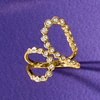 image:imageRossSimons 050 ct tw BezelSet Diamond DoubleLoop Ring in 14kt Yellow GoldDiamond