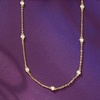 image:imageRossSimons 050 ct tw BezelSet Diamond Station Necklace in 14kt Yellow GoldWhite