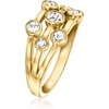 image:imageRossSimons 050 ct tw BezelSet LabGrown Diamond MultiRow Ring in 18kt Gold Over SterlingDiamond