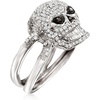 image:imageRossSimons 050 ct tw Black and White Diamond Skull Ring in Sterling Silverdiamondcolored