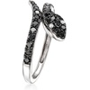 image:imageRossSimons 050 ct tw Black and White Diamond Snake Bypass Ring in Sterling Silverdiamondcolored