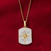 image:imageRossSimons 050 ct tw Diamond Compass Dog Tag Pendant Necklace in 18kt Gold Over SterlingDiamond