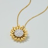 image:imageRossSimons 050 ct tw Diamond Sunflower Pendant Necklace in 18kt Gold Over SterlingDiamond