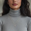 image:imageRossSimons 050 ct tw LabGrown Diamond Cross Pendant Necklace in 18kt Gold Over SterlingDiamond